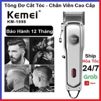 Tông Đơ Cắt Tóc Chuyên Nghiệp Kemei KM-1998 Thân Nhôm Nguyên Khối - Pin Lithium Cao Cấp - Hàng Đập Hộp