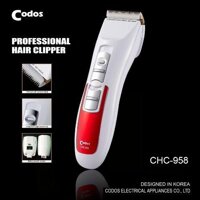 Tông đơ cắt tóc Codos CHC-958 (Trắng) kiểu dáng sang trọng độ bền cao máy chạy cực êm lưỡi sắc bén rất phù hợp để cắt tóc cho trẻ nhỏ và người cao tuổi