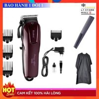 Tông đơ cắt tóc dùng pin KEMEi 2600 Tặng áo choàng + Lược - Tăng đơ hớt tóc nam cho Salon, tiệm tóc có thể cắm điện