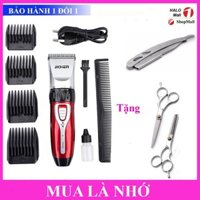 Tông Đơ Cắt Tóc JICHEN 0817 Cho Bé TẶNG Bộ Kéo + Dao Cạo Râu Đa Năng