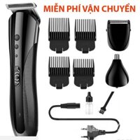 Tông đơ cắt tóc Kemei KM 1407 chính hãng kiêm cạo râu, tỉa lông mũi 3 trong 1 dùng pin tích điện, sạc điện