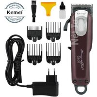 Tông đơ cắt tóc không dây chuyên nghiệp cao cấp Kemei KM-2600 có thể cắm điện trực tiếp mẫu có nắp bạc đô.c quyề.n