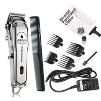 Tông đơ cắt tóc, máy làm tóc Kemei KM-1996 thép nguyên khối có đèn LED
