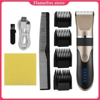 Tông đơ cắt tóc nam chuyên nghiệp ít ồn cầm tay dành cho trẻ em và người lớn đầu cắt làm bằng sứ sạc lại với USB RC459