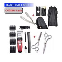 tông đơ cắt tóc [TẶNG KÈM DAO CẠO + BỘ KÉO + ÁO CHOÀNG]