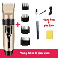 Tông đơ cắt tóc, Tông đơ cắt tóc loại tốt Tặng kèm 9 phụ kiện cao cấp, Tong do cat toc tại Tăng đơ cắt tóc cao cấp