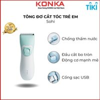 Tông đơ cắt tóc trẻ em chuyên nghiệp chấn viền tốt máy tăng đơ điện sạc pin có dây rời kèm 9 phụ kiện 3 lược chắn viền máy cắt tóc chống nước