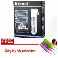 TÔNG  ĐƠ CẮT TÓC TRẺ EM KEMEI 9020 TẶNG QUE LẤY RÁY TAI THÔNG MINH