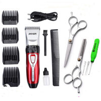 Tông Đơ Hớt Tóc Gia Đình Cho Bé JICHEN 0817 TẶNG Bộ Kéo Cắt Tỉa  Lấy Ráy Tai Có Đèn - Tăng Đơ Cắt Tóc Trẻ Em Công Suất 3W An Toàn Tiện Lợi