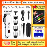 Tông đơ Kemei 809A chuyên nghiệp, Máy cắt tóc giá rẻ, Tăng đơ cắt tóc không dây cao cấp mà hình LED sang trọng