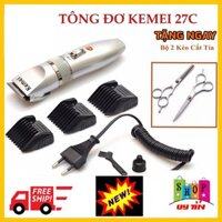 Tông đơ tóc KEMEI 27C Tong Dơ Cat Toc Cao Cấp, Máy cắt cho trẻ em và gia đình. Tặng kèm cây lấy rái tai có đèn