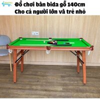 Tổng hợp các bàn bi-a chân gỗ THỊT gập gọn + bida chân sắt gập gọn + KT 140x75x85cm 1m4 giá rẻ +bi sứ thật 38mm