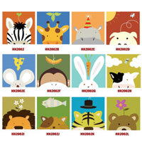 Tổng hợp các tranh tự tô màu theo số sơn dầu số hóa cho trẻ em tập tô size 20x20cm - HH2002G