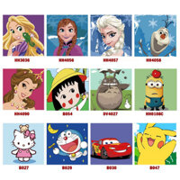 Tổng hợp các tranh tự tô màu theo số sơn dầu số hóa cho trẻ em tập tô size 20x20cm - DV4027