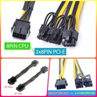 Tổng hợp cáp cáp chuyển 6Pin PCIE sang 8PIN CPU, 8PIN CPU sang 2 PCIE 3 PCIE cho Server Supermicro, máy chủ, Workstation