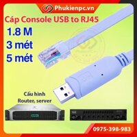 TỔNG HỢP Cáp console USB to RJ45 cấu hình server switch hub Cisco, dài 1.8M 3M 5M cho server router bằng tải