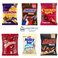 Tổng hợp Chocolate Flake - Picnic - Twirl - Crunchie - Snickers - Maltesers - Caramilk - Funsize pack 12 thanh mini🍫