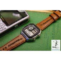 TỔNG HỢP DÂY BLACBERRY DA BÒ THẬT - RAM LEATHER . - NÂU ĐỎ ,22MM