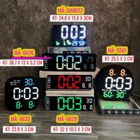 Tổng hợp đồng hồ Led treo tường, để bàn có remote điều khiển - T0424