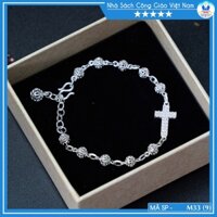 Tổng hợp mẫu Lắc tay Thánh Giá - Tràng hạt bạc - Vòng chuỗi mân côi bạc ta NS001 - Quà tặng Công Giáo