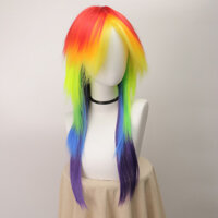 Tổng Hợp Tóc Nữ Cosplay Tóc Giả My Little Pony Rainbow Dash Nhiều Màu Chịu Nhiệt Tiệc Halloween Cosplay Tóc Giả