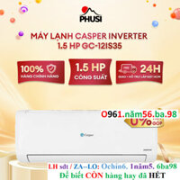 Tổng kho [GC-12IS35] - [MIỄN PHÍ GIAO LẮP] - Máy lạnh Casper Inverter 1.5 HP GC-12IS35 - Mới 2023 (BH 36 tháng)