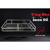[Tổng Kho Inox SG] Kệ chén treo tường Inox(nhiều size), rổ úp chén 1 tầng, giá để bát