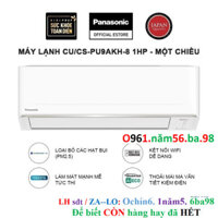 Tổng kho Máy lạnh/ Điều hòa Panasonic Inverter CU/CS-PU9AKH-8 - Công suất 1HP - Một chiều