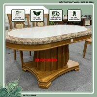 Tổng Kho Nội Thất Bộ bàn ăn oval mặt đá nhập khẩu BADOHAOVAL FREE SHIP HN GIÁ TỐT TOÀN QUỐC