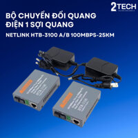 [TỔNG KHO SỈ] Bộ chuyển đổi quang điện 1 sợi quang NetLink HTB-3100 A/B 100Mbps-25KM NGUỒN XỊN
