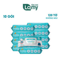 TỔNG KHO_Thùng 10 gói khăn ướt trẻ em cao cấp Happy Kids gói 120 tờ không mùi siêu tiết kiệm