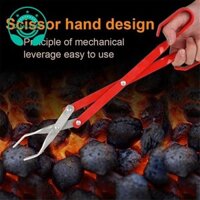 Tông Thịt Nướng Carbon Kẹp Nhôm Kìm Nướng Thực Phẩm Kẹp Di Động Lưỡi Thịt Nướng Phụ Kiện Dụng Cụ 50.8cm