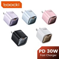 Toocki 30W GaN USB C Sạc QC 3.0 PD Bộ Sạc Loại C Nhanh Cho Xiaomi Samsung Loại C Sạc Điện Thoại Mini