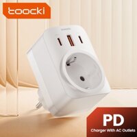 Toocki Ổ Cắm Sạc Nhanh pd 30w Kèm Cổng ac dc 4 Trong 1 Cho Điện Thoại / Máy Tính Bảng