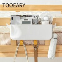 TOOEARY Dụng cụ sắp xếp đầu giường treo dụng cụ, với 2 móc Dễ dàng lắp đặt Kệ giường, Hộp lưu trữ dung lượng lớn bằng nhựa Điện thoại di động