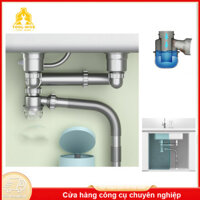 Tool-Hive - Bộ Xiphong Thoát Nước Chậu Rửa Bát, Ống Cứng Thoát Nước To, Ngăn Mùi Hiệu Quả