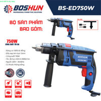 tools thiết bị Máy Khoan Điện Đa Năng Boshun 750W - Có đảo chiều, Bắt Vít, Gỗ, Kim Loại, Gạch, Siết Bulong