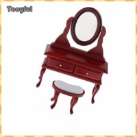 Tooyful 1: 12 Nội thất nhà búp bê Bộ phân tủ quần áo bằng gỗ để trang trí phòng ngủ nhà búp bê, trẻ em giả vờ