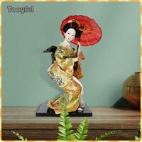 Tooyful 12 inch Nhật Bản Kimono Bức tượng thủ công mỹ nghệ Tượng búp bê Kimono cho phòng khách Kệ trang trí máy tính để bàn Trang trí