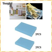 Tooyful 2 Miếng Tấm Xốp Thủ Công Rectang (Màu Xanh) Handmade DIY Chất Liệu Micro Phong Cảnh DIY Mô Hình Sở Thích Mô Hình Khắc