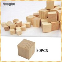 Tooyful 50x Khối Gỗ Khối Vuông Để Làm Số Dự Án DIY Thủ Công