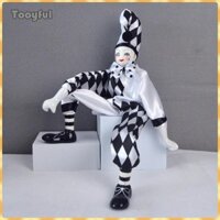 Tooyful Chú Hề Búp Bê Sứ Chú Hề Mẫu 15inch Nhà Trưng Bày Bộ Sưu Tập Đồ Chơi Vải Harlequin Búp Bê Cho Nghệ Thuật Thủ Công Lễ Hội Sinh Nhật