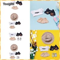Tooyful Mini 6 inch Quần Áo Búp Bê Quần Áo Vest Phụ Kiện Búp Bê Kính Đáng Yêu Mặc Đồ Búp Bê Cho Trẻ Em