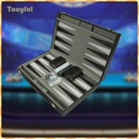 Tooyful Premium Medium Folding Chess Board Backgammon Set Bao Da PU Cổ Điển Di Động Quà Tặng Đẹp
