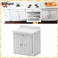 Tooyful Tỉ Lệ 1 / 12 Nhà Búp Bê Nội Thất Thu Nhỏ Tủ Bếp Tủ, Đồ Chơi Châu Âu Nhà Bếp Playset Trẻ Em Món Quà Tuyệt Vời