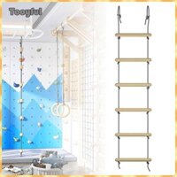 Tooyful Treo Dây Thang Leo Thang Gỗ Xoay Treo Thang Leo Núi Trò Chơi Thang Treo Cho Sân Chơi