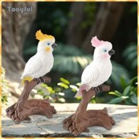 Tooyful Vẹt Mô Hình Tượng Động Vật Hoang Dã Playset Sưu Tập Di Động Thực Tế Cockatoo Thủ Công Giáo Dục Cho Trẻ Em Thiết Lập Sân Vườn