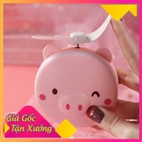 [TOP 1 BÁN CHẠY] Quạt Mini Cầm Tay Hình Chú Heo Đáng Yêu Có Thể Sạc Lại