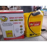 [TOP 1 LAZADA] BH 12 THÁNG Bình phun xịt điện Con Ong Vàng 16 Lít, bình đeo lưng với cần xịt dài phun xa cực tiện dụng