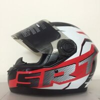 [Top bán chạy] MŨ ( NÓN) PHƯỢT FULLFACE ASIA MT136 LOGO TRẮNG ĐỎ